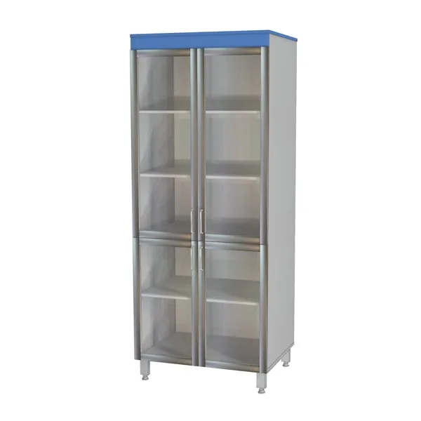 Шкаф для посуды СТ.Ш-АЛ.СС.80 с дверцами из стекла (800 х 400 х 1970 мм)